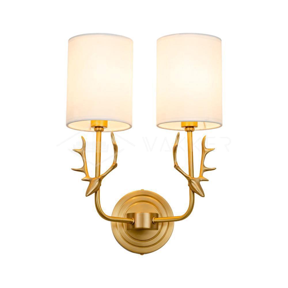 Brass Deer Head Wall Light - Vakkerlight