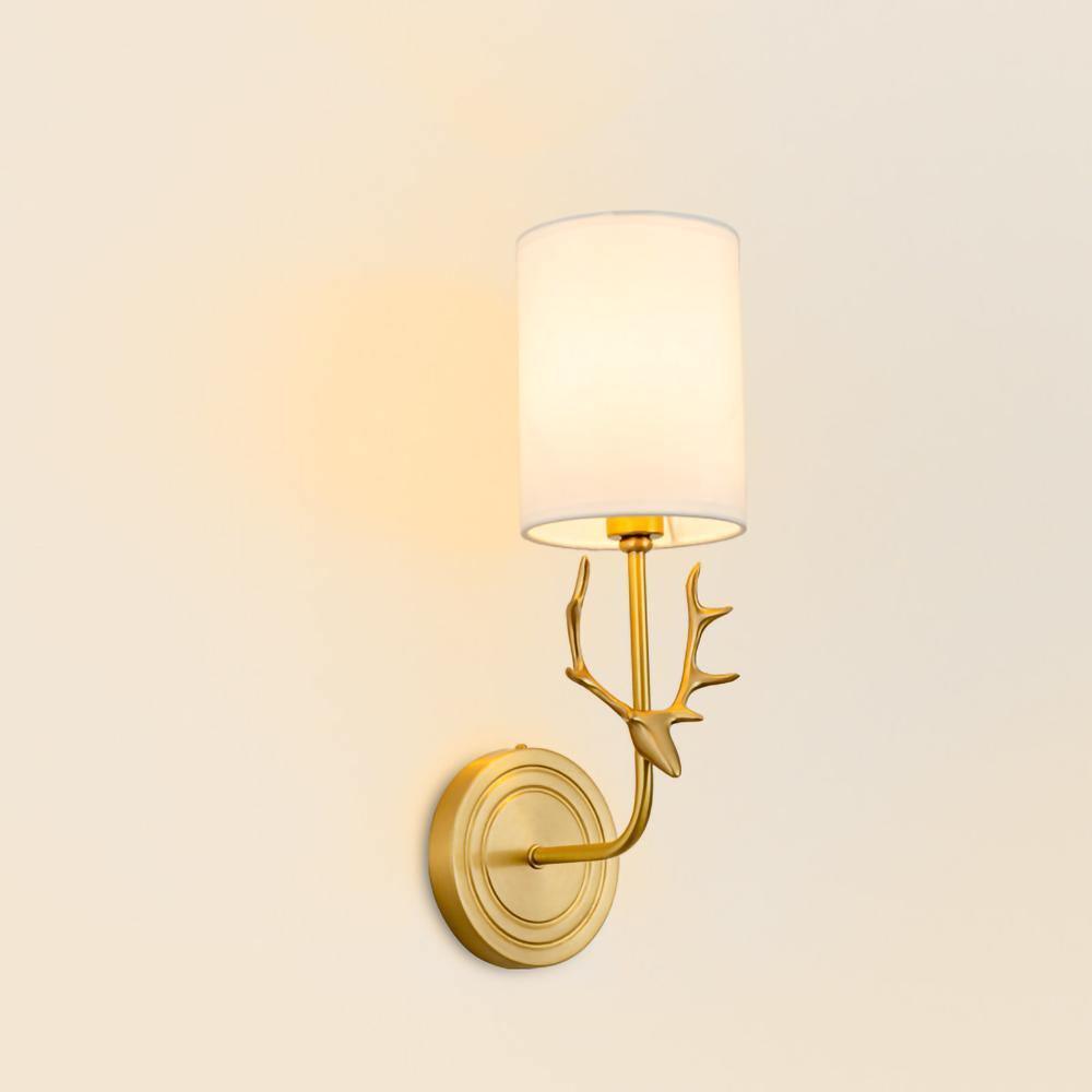 Brass Deer Head Wall Light - Vakkerlight