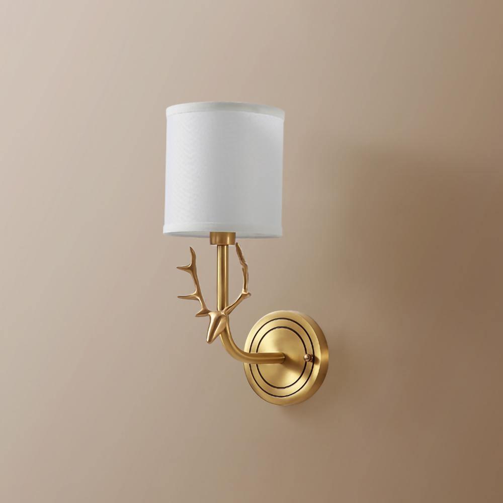 Brass Deer Head Wall Light - Vakkerlight