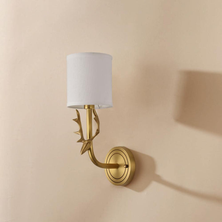 Brass Deer Head Wall Light - Vakkerlight