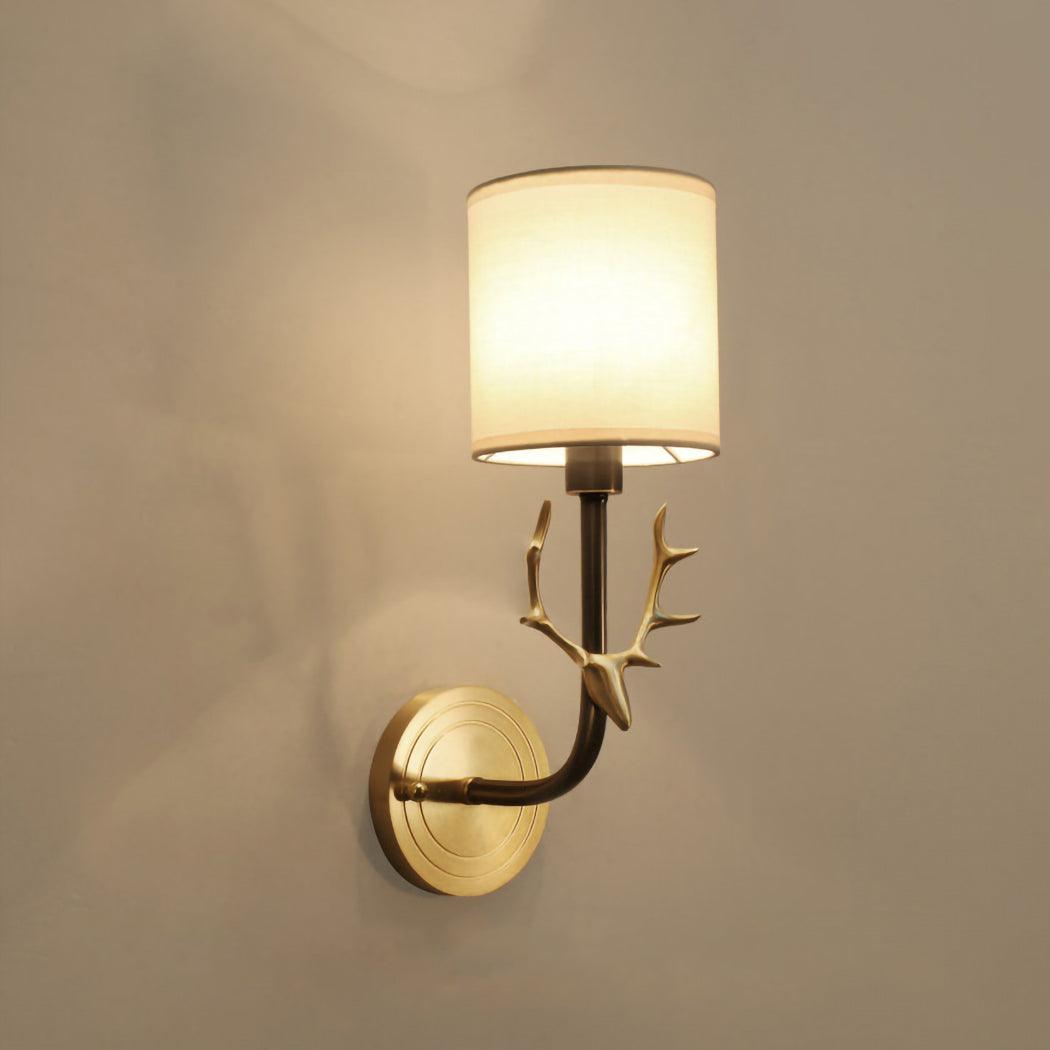 Brass Deer Head Wall Light - Vakkerlight