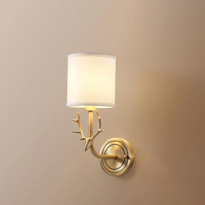 Brass Deer Head Wall Light - Vakkerlight