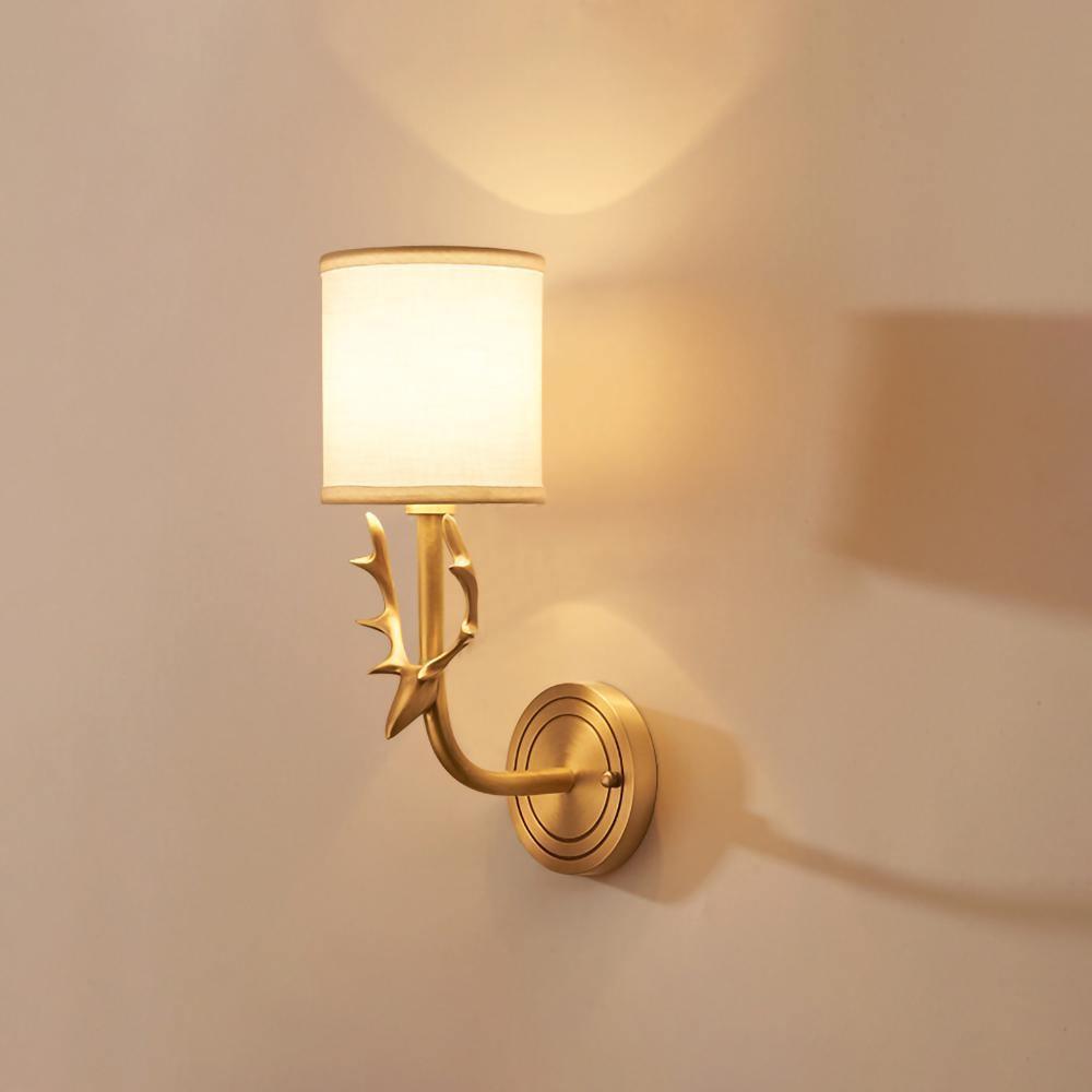 Brass Deer Head Wall Light - Vakkerlight