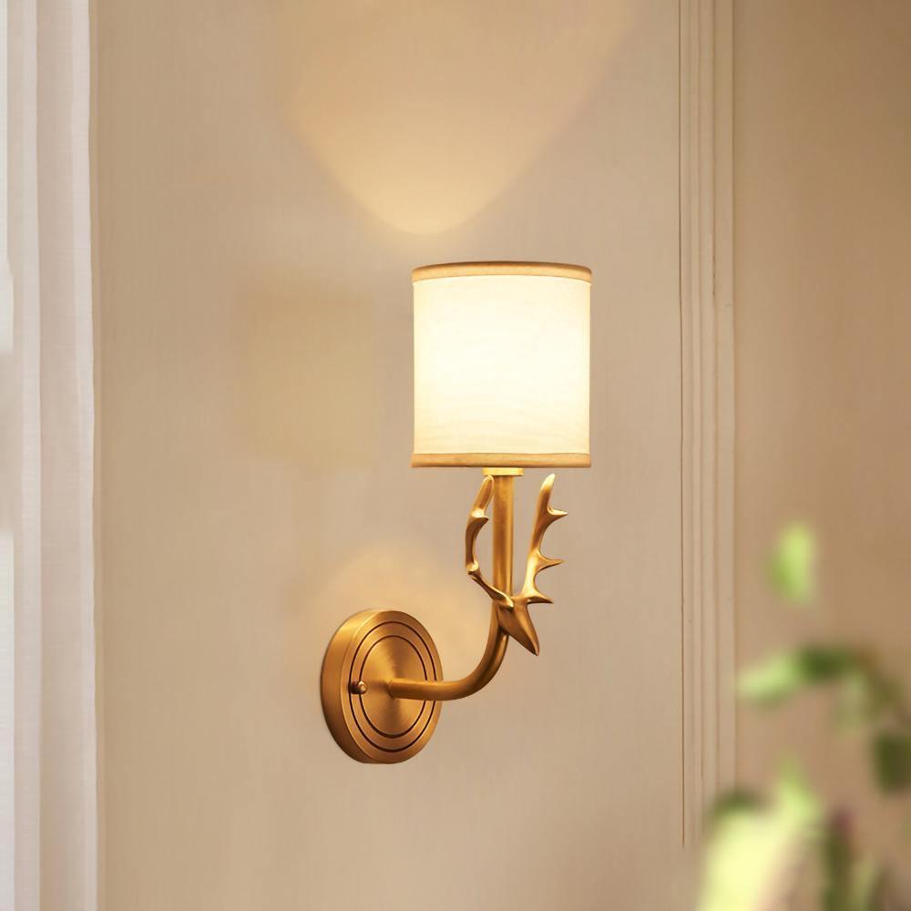 Brass Deer Head Wall Light - Vakkerlight