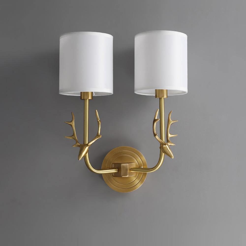 Brass Deer Head Wall Light - Vakkerlight