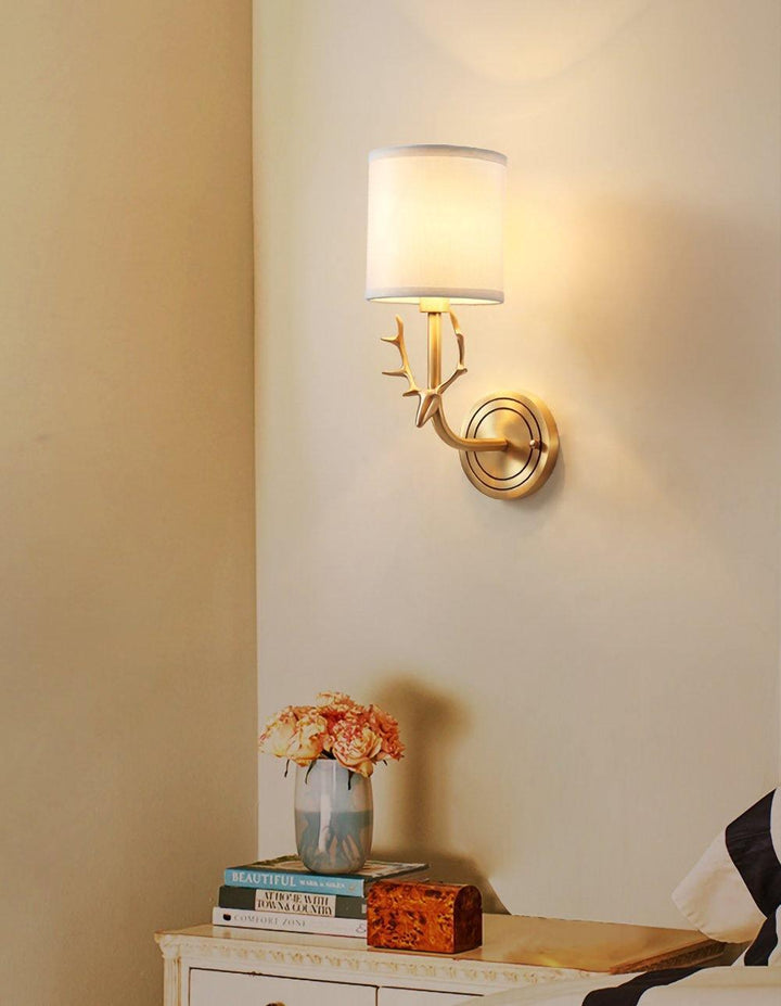 Brass Deer Head Wall Light - Vakkerlight