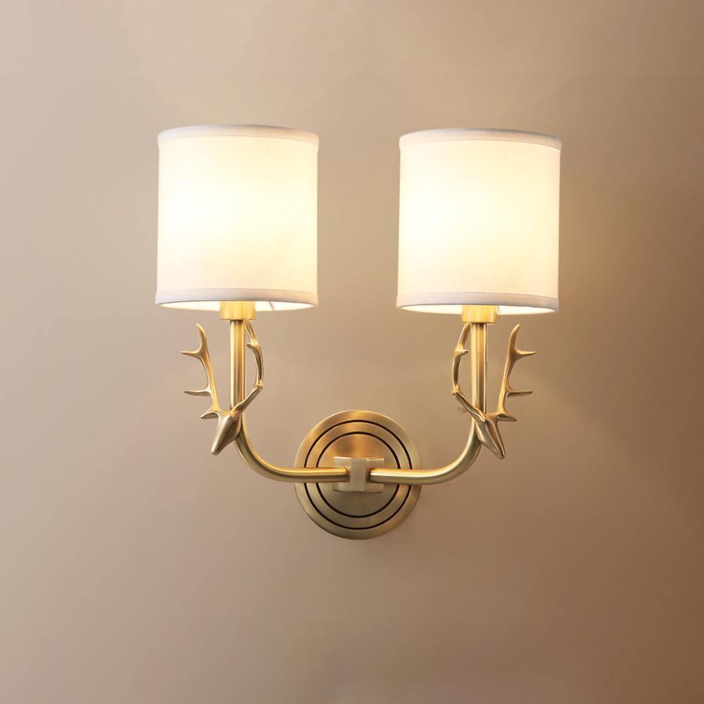 Brass Deer Head Wall Light - Vakkerlight