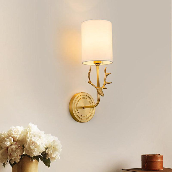 Brass Deer Head Wall Light - Vakkerlight