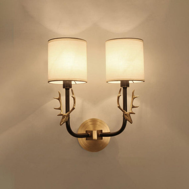 Brass Deer Head Wall Light - Vakkerlight