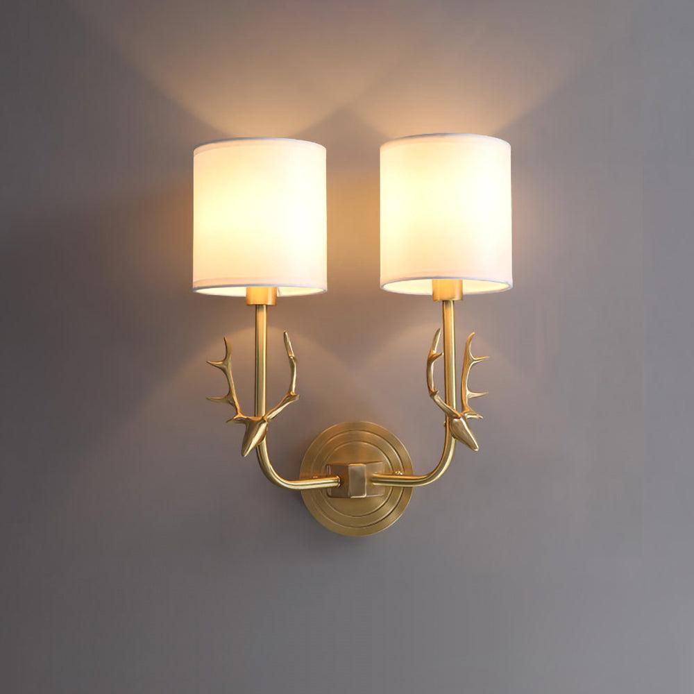 Brass Deer Head Wall Light - Vakkerlight