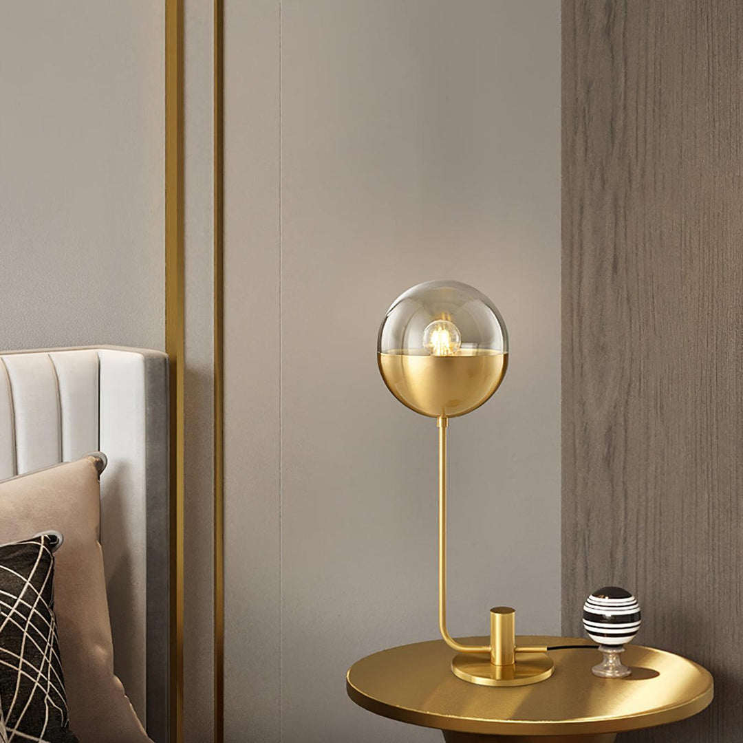 Brass Globular Table Lamp - Vakkerlight