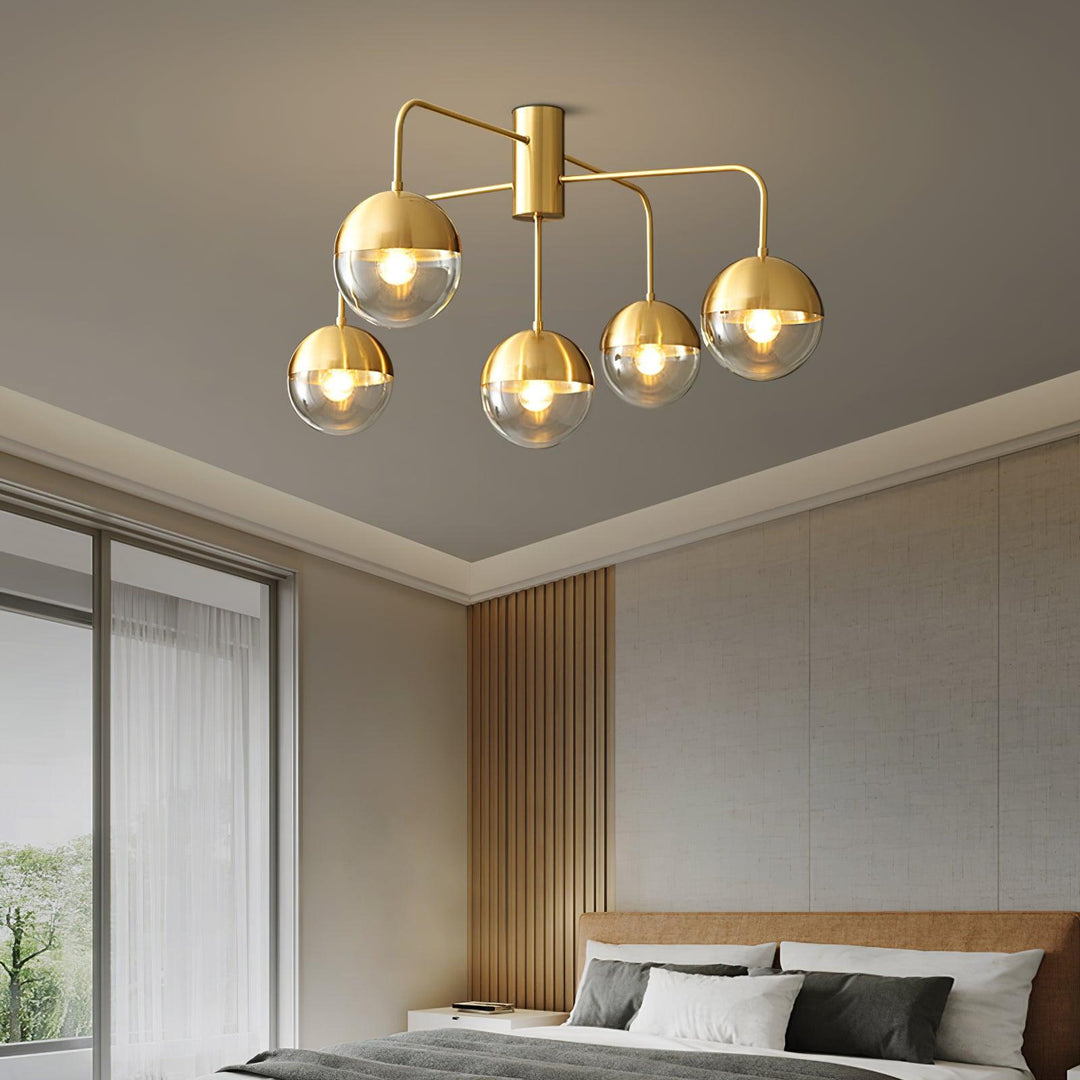 Brass Globulars Ceiling Lamp - Vakkerlight