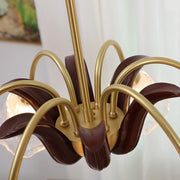Brass Pastoral Flower Chandelier - Vakkerlight