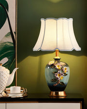 Tafellamp met keramisch patroon