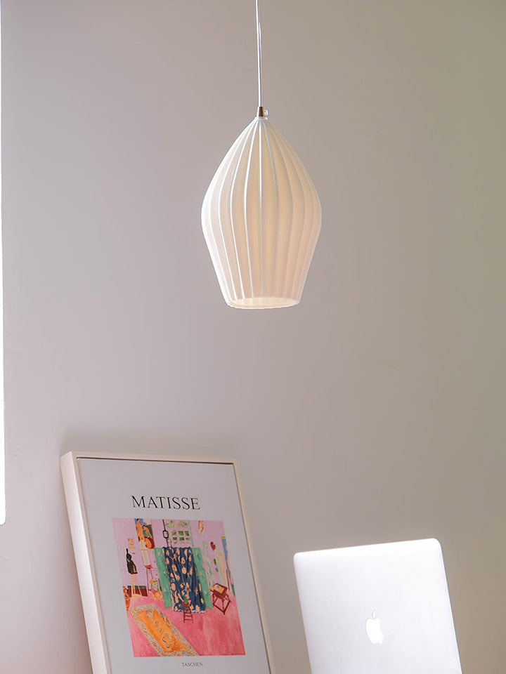 Ceramic Ribbed Pendant light - Vakkerlight