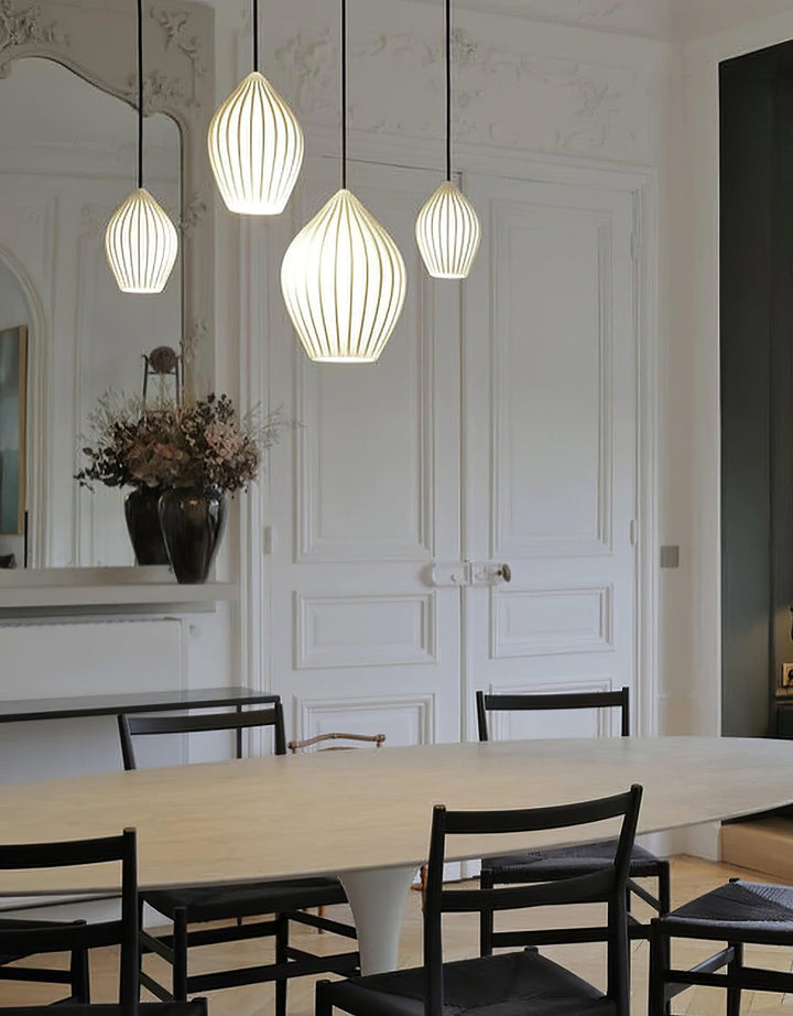 Ceramic Ribbed Pendant light - Vakkerlight