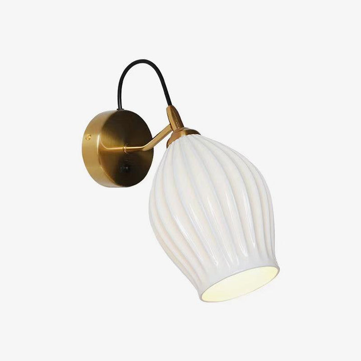 Ceramic Ribbed Wall light - Vakkerlight