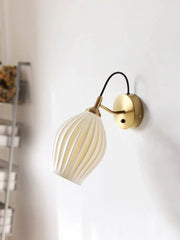 Ceramic Ribbed Wall light - Vakkerlight