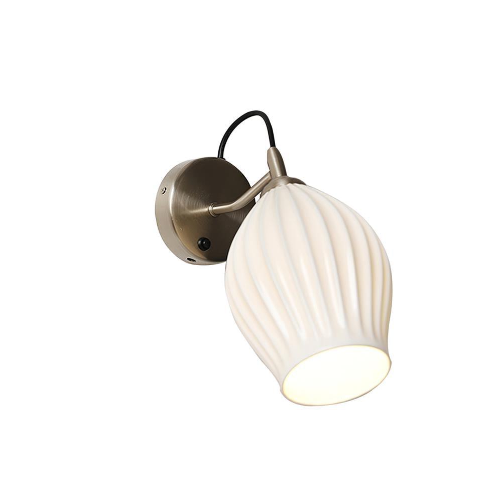 Ceramic Ribbed Wall light - Vakkerlight