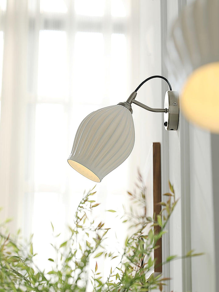 Ceramic Ribbed Wall light - Vakkerlight