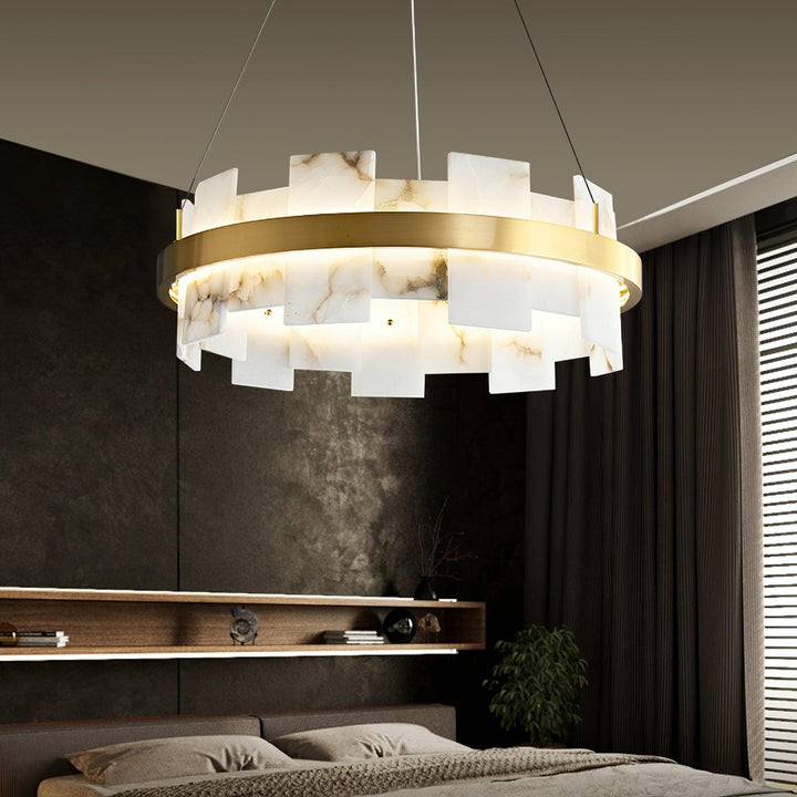 Alabaster Halo Chandelier - Vakkerlight