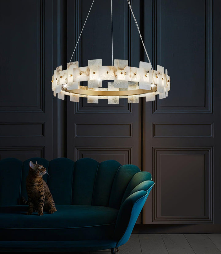 Alabaster Halo Chandelier - Vakkerlight