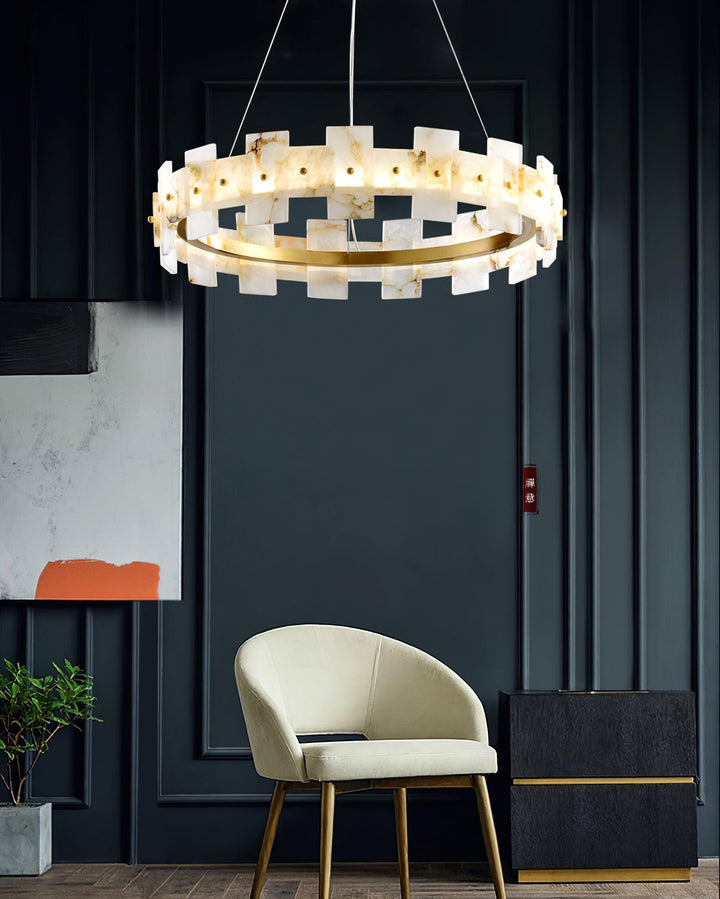 Alabaster Halo Chandelier - Vakkerlight