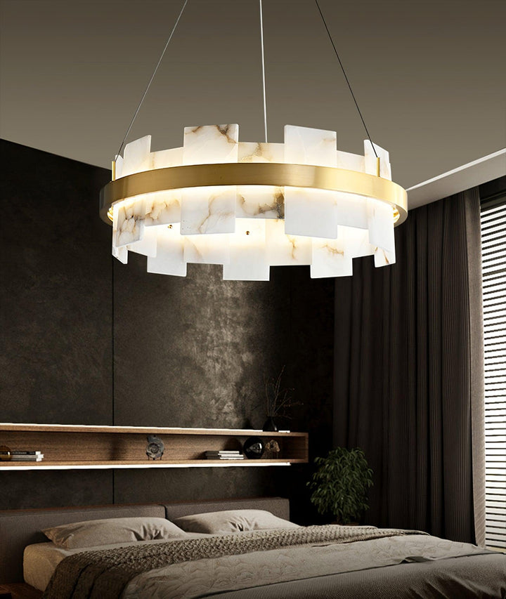 Alabaster Halo Chandelier - Vakkerlight