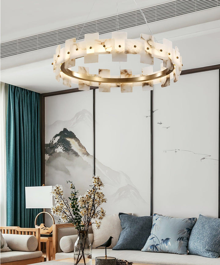 Alabaster Halo Chandelier - Vakkerlight