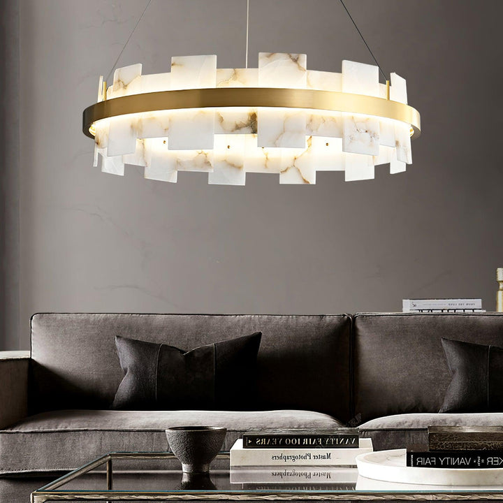 Alabaster Halo Chandelier - Vakkerlight