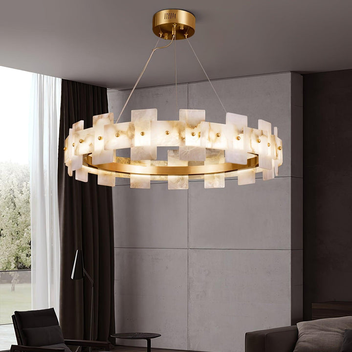 Alabaster Halo Chandelier - Vakkerlight