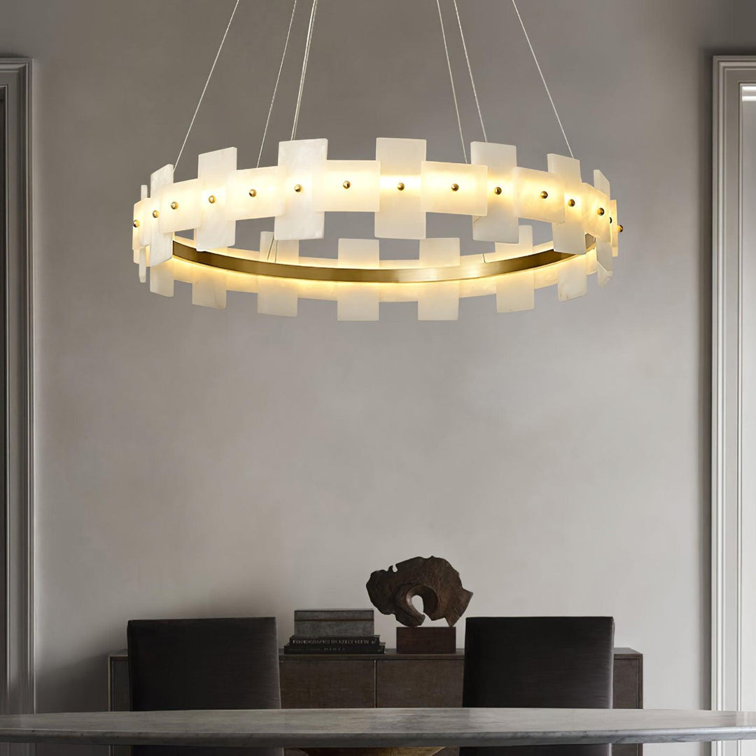 Alabaster Halo Chandelier - Vakkerlight