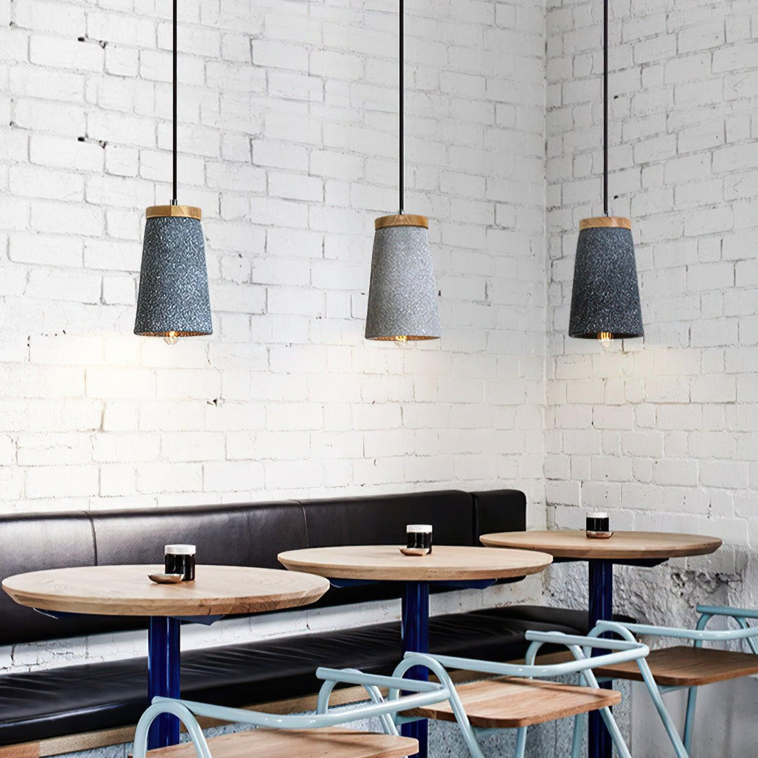 Coburg Wood Cement Pendant Light - Vakkerlight