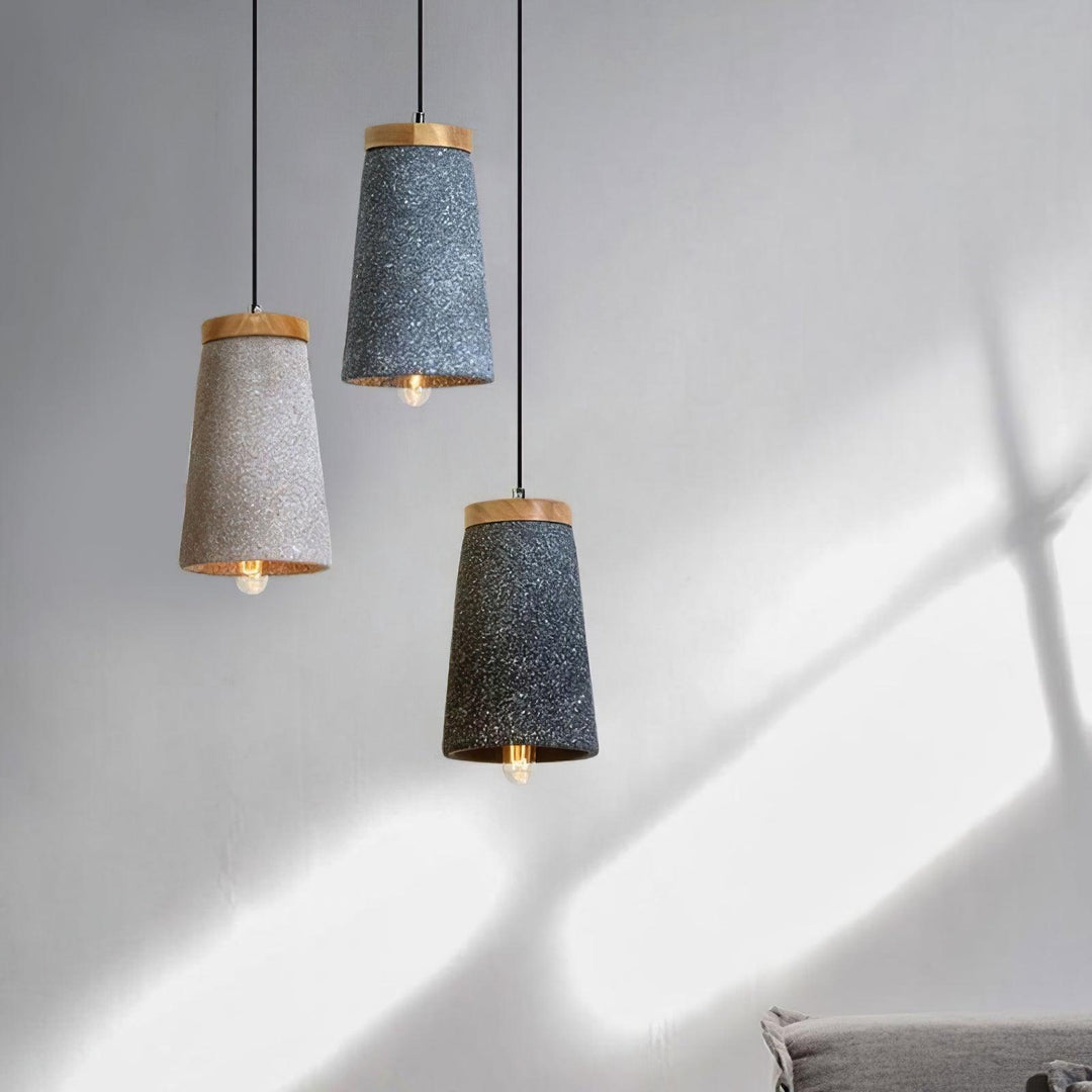 Coburg Wood Cement Pendant Light - Vakkerlight