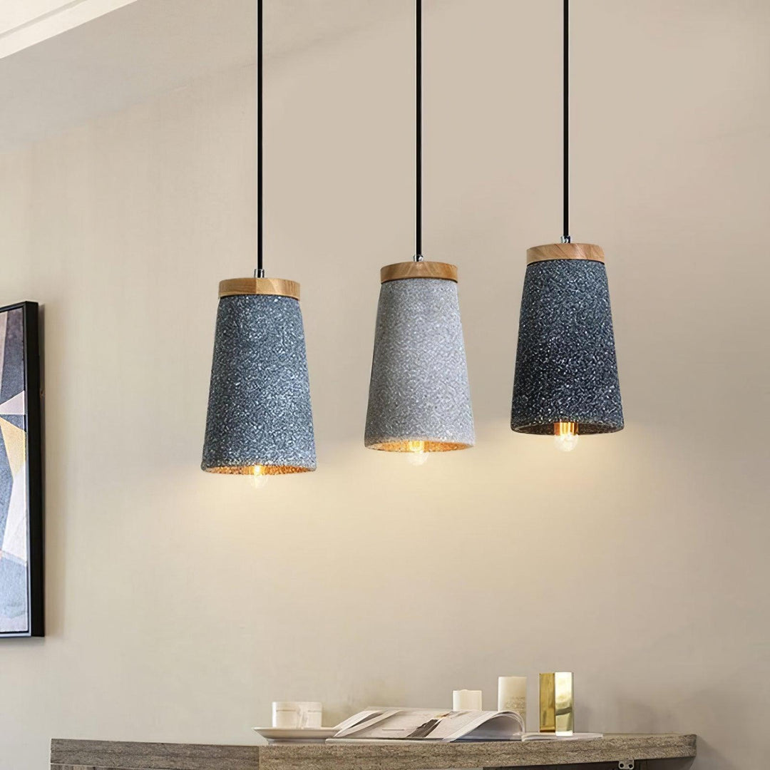 Coburg Wood Cement Pendant Light - Vakkerlight