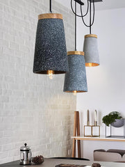 Coburg houten cement hanglamp