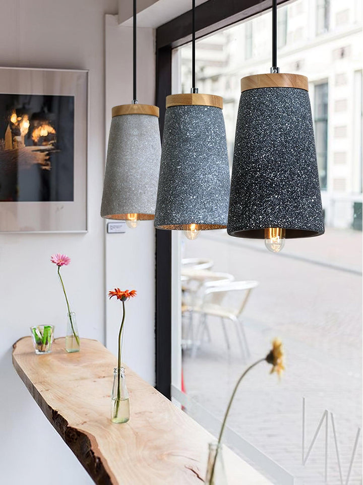 Coburg Wood Cement Pendant Light - Vakkerlight