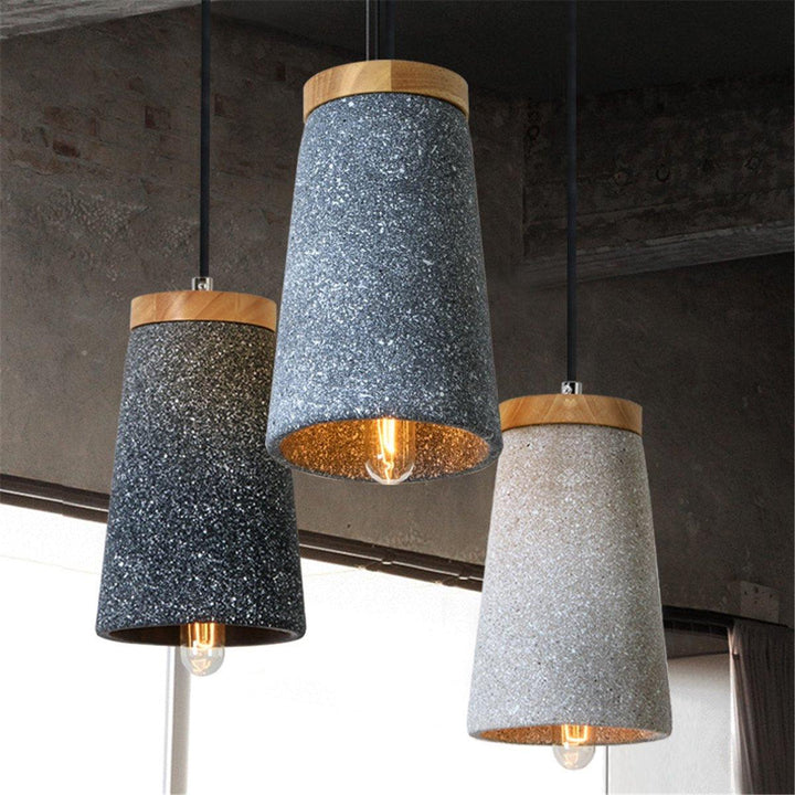 Coburg Wood Cement Pendant Light - Vakkerlight