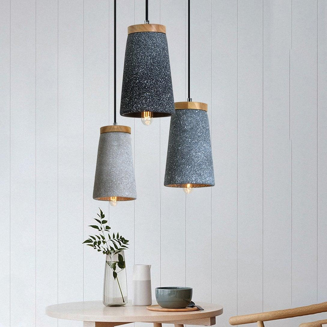 Coburg Wood Cement Pendant Light - Vakkerlight