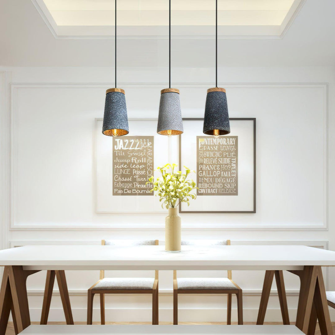 Coburg Wood Cement Pendant Light - Vakkerlight