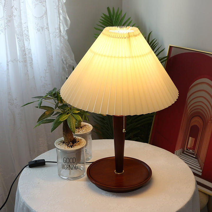 Cone Pleated Fabric Table Lamp - Vakkerlight