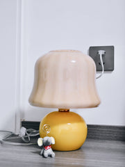 Lámpara de mesa de champiñones cremosos