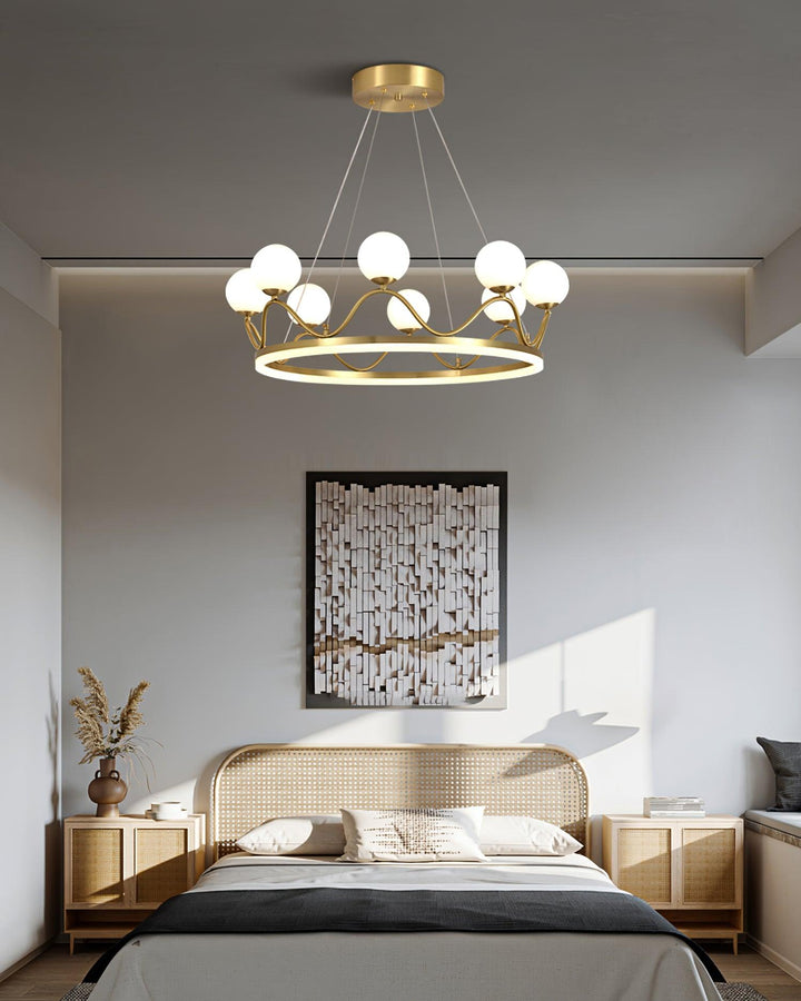 Crown Brass Chandelier - Vakkerlight