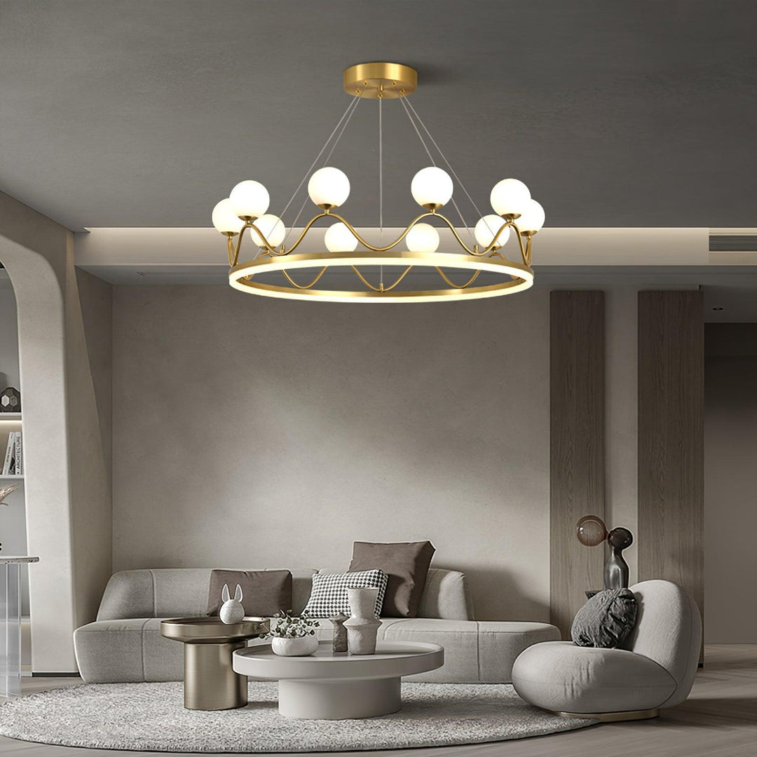 Crown Brass Chandelier - Vakkerlight