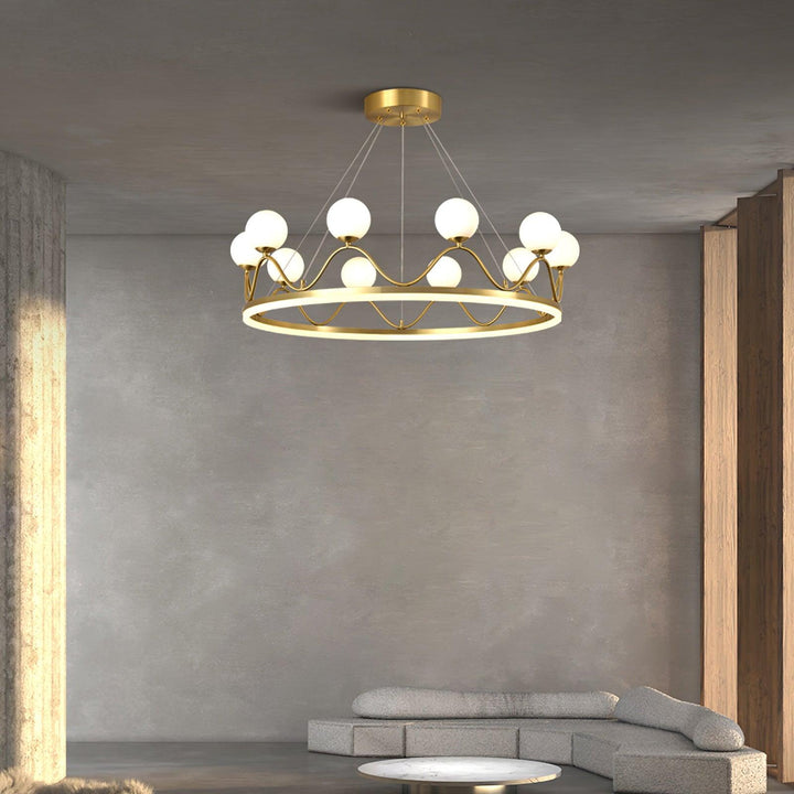 Crown Brass Chandelier - Vakkerlight