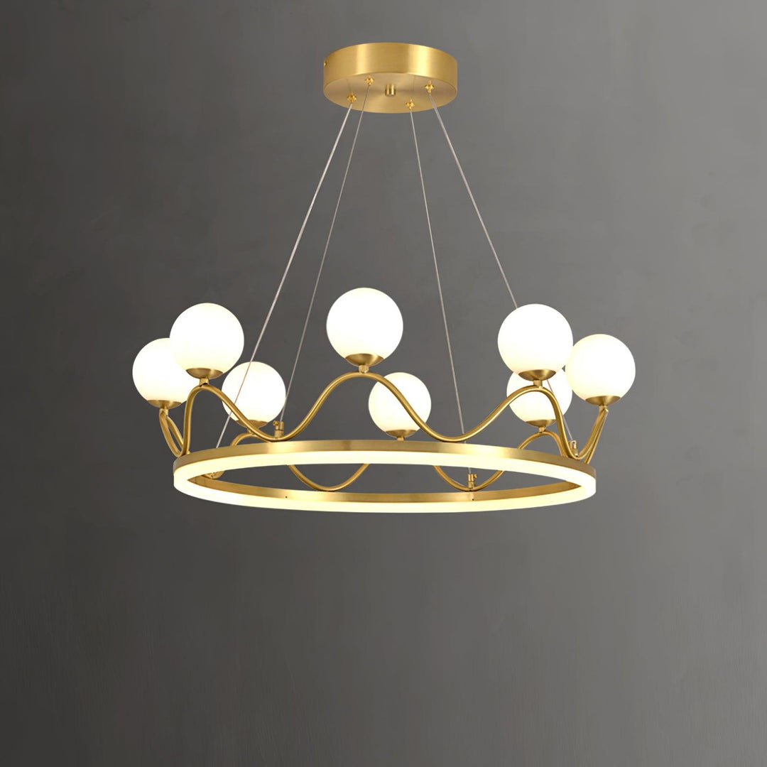 Crown Brass Chandelier - Vakkerlight