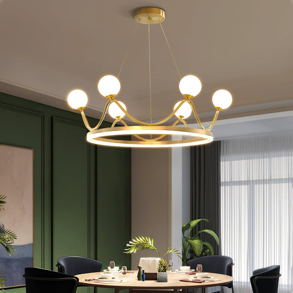 Crown Brass Chandelier - Vakkerlight