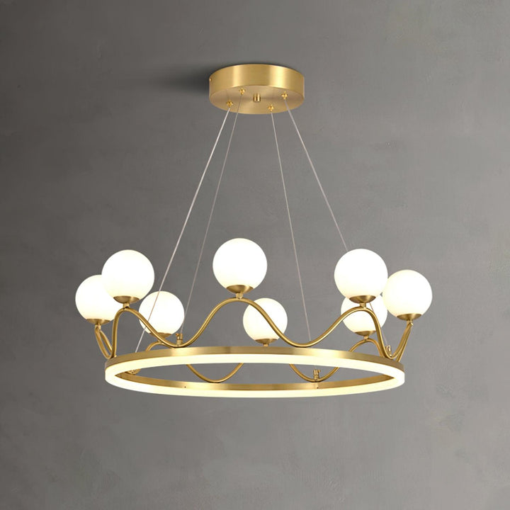 Crown Brass Chandelier - Vakkerlight