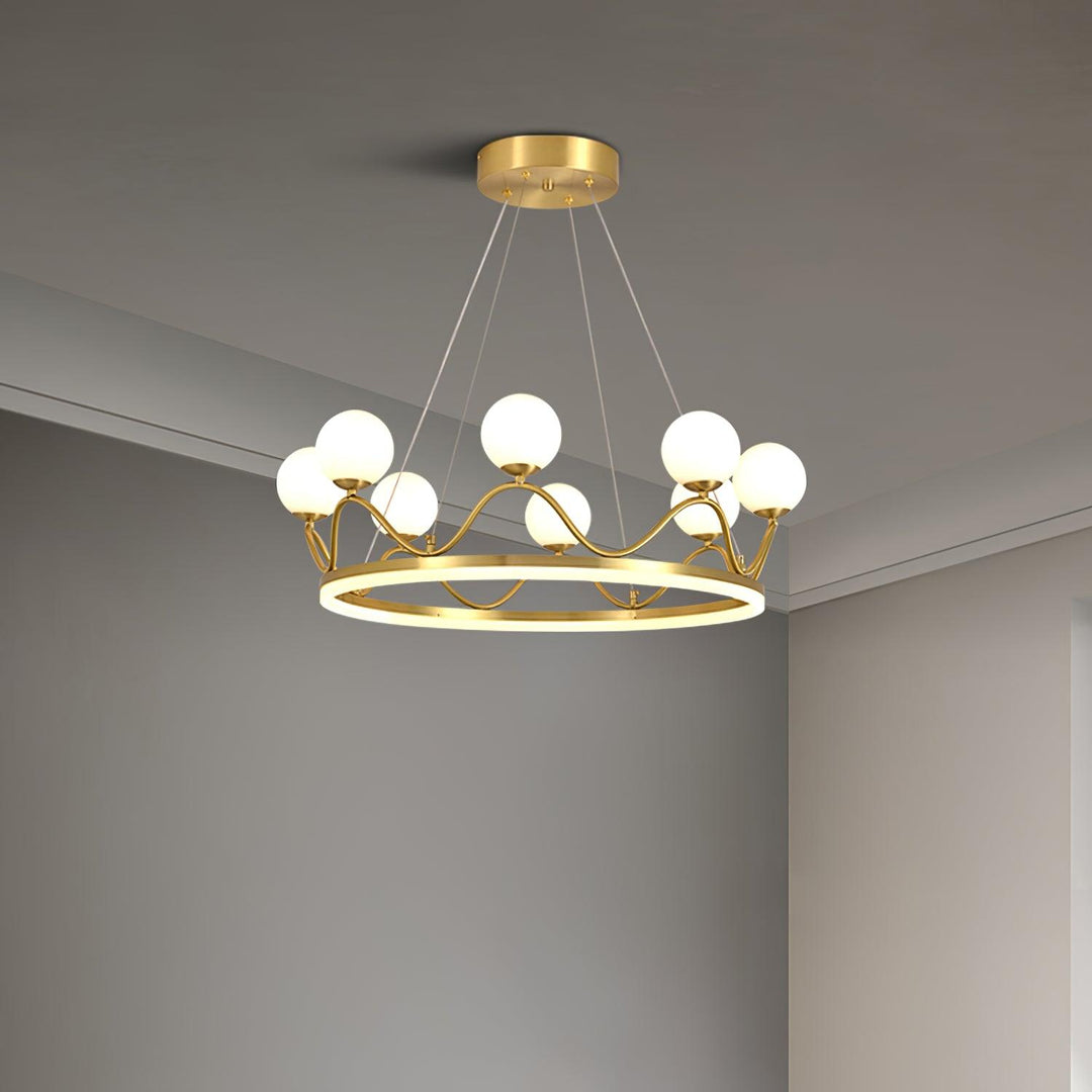 Crown Brass Chandelier - Vakkerlight