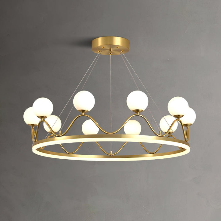 Crown Brass Chandelier - Vakkerlight